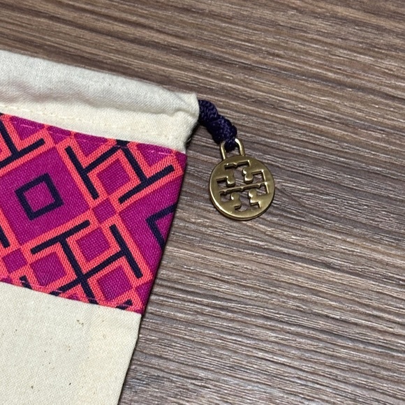 Tory Burch Pink and Cream Patterned Pouch - Picture 2 of 5